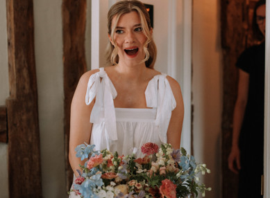 Pastel Wedding Barns At Redcoats Ayelle Photography 9