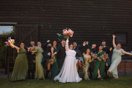 Colourful Flower Filled Barns At Redcaots Wedding Ayelle Photography 22