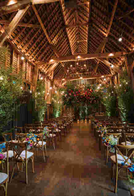 Colourful Flower Filled Barns At Redcaots Wedding Ayelle Photography 10