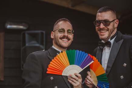 Fun Same Sex LGBTQIA Wedding At Barns At Redcoats 10